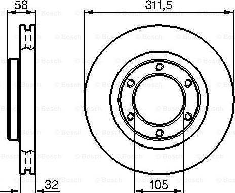 BOSCH 0 986 478 580 - Əyləc Diski furqanavto.az