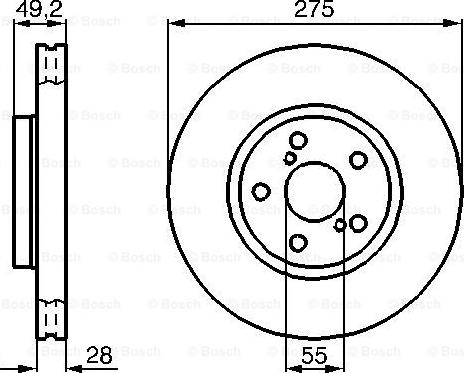 BOSCH 0 986 478 583 - Əyləc Diski furqanavto.az