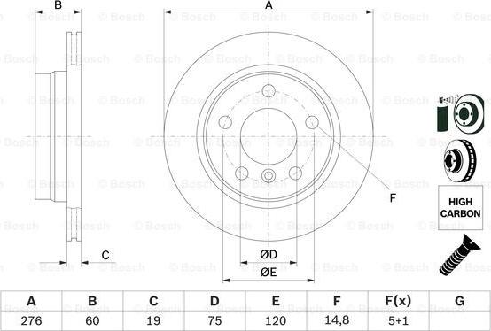 BOSCH 0 986 478 642 - Əyləc Diski furqanavto.az