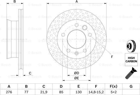 BOSCH 0 986 478 849 - Əyləc Diski furqanavto.az