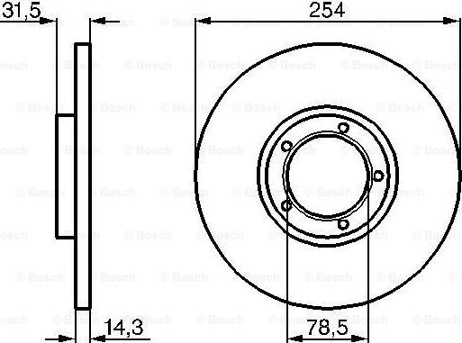 BOSCH 0 986 478 345 - Əyləc Diski furqanavto.az