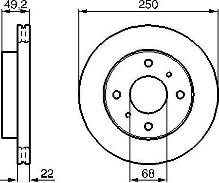 BOSCH 0986478361 - Əyləc Diski furqanavto.az