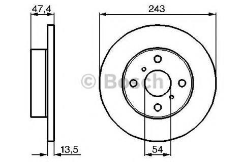 BOSCH 0986478222 - Əyləc Diski furqanavto.az