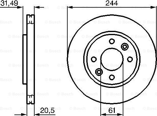 BOSCH 0 986 478 278 - Əyləc Diski furqanavto.az