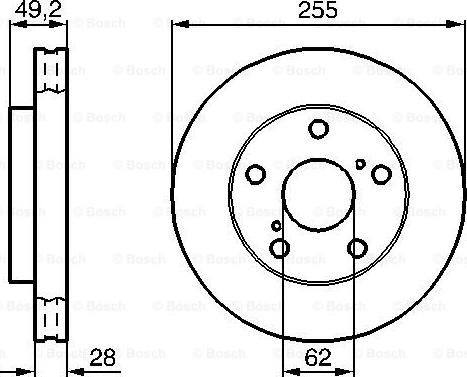 BOSCH 0 986 478 726 - Əyləc Diski furqanavto.az