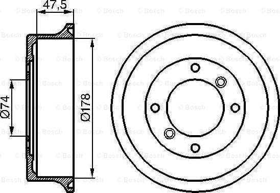 BOSCH 0 986 477 062 - Əyləc barabanı furqanavto.az