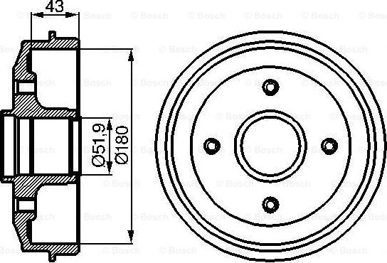 BOSCH 0 986 477 020 - Əyləc barabanı furqanavto.az