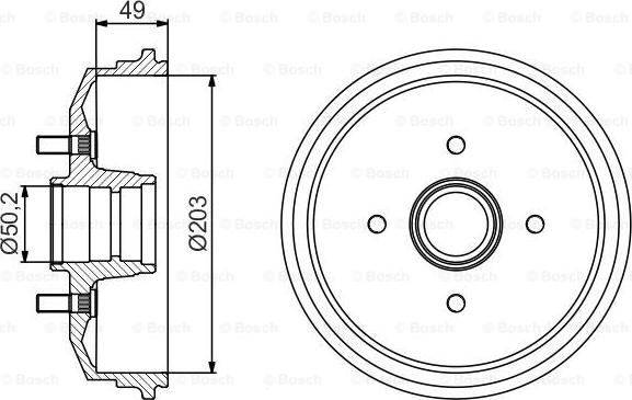 BOSCH 0 986 477 190 - Əyləc barabanı furqanavto.az