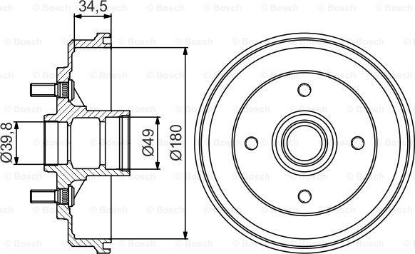 BOSCH 0 986 477 159 - Əyləc barabanı furqanavto.az