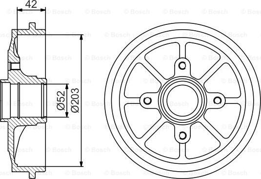 BOSCH 0 986 477 303 - Əyləc barabanı furqanavto.az