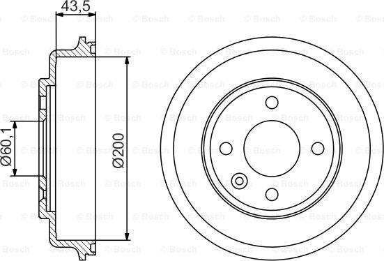 BOSCH 0 986 477 313 - Əyləc barabanı www.furqanavto.az