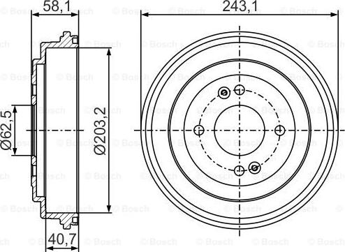 BOSCH 0 986 477 298 - Əyləc barabanı www.furqanavto.az