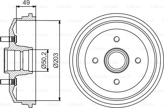 BOSCH 0 986 477 226 - Əyləc barabanı furqanavto.az