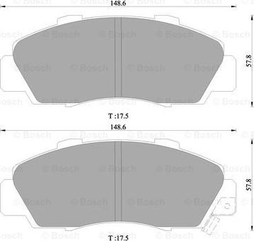 BOSCH 0 986 505 956 - Əyləc altlığı dəsti, əyləc diski furqanavto.az