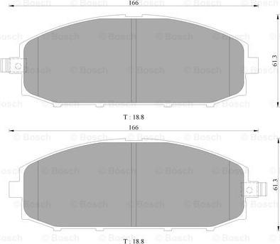 BOSCH 0 986 505 678 - Əyləc altlığı dəsti, əyləc diski furqanavto.az