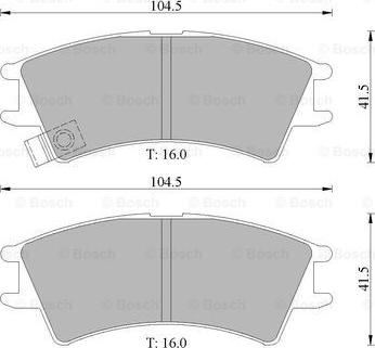 BOSCH 0 986 505 098 - Əyləc altlığı dəsti, əyləc diski furqanavto.az