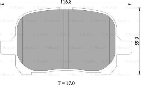 BOSCH 0 986 505 001 - Əyləc altlığı dəsti, əyləc diski furqanavto.az