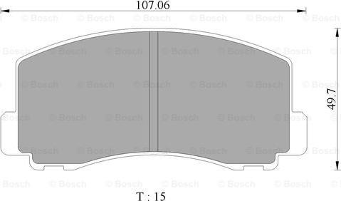 BOSCH 0 986 505 782 - Əyləc altlığı dəsti, əyləc diski furqanavto.az