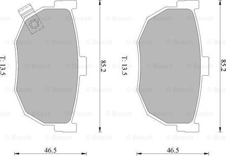 BOSCH 0 986 505 724 - Əyləc altlığı dəsti, əyləc diski furqanavto.az