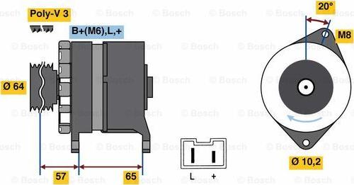 BOSCH 0 986 049 440 - Alternator furqanavto.az