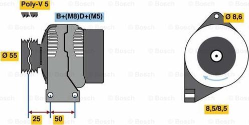 BOSCH 0 986 049 540 - Alternator furqanavto.az