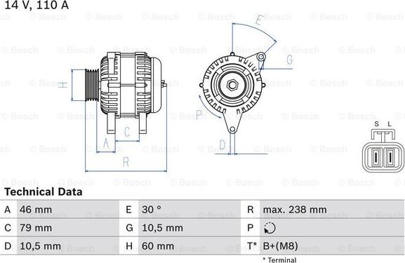 BOSCH 0 986 049 500 - Alternator furqanavto.az