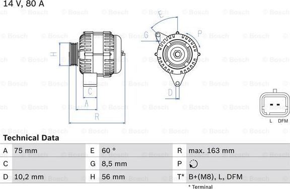 BOSCH 0 986 049 630 - Alternator furqanavto.az