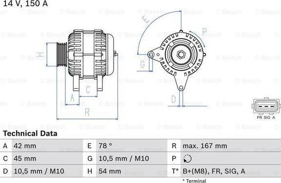 BOSCH 0 986 049 071 - Alternator furqanavto.az