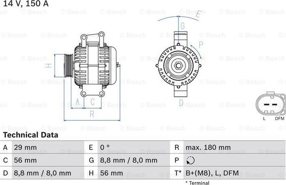 BOSCH 0 986 044 910 - Alternator furqanavto.az