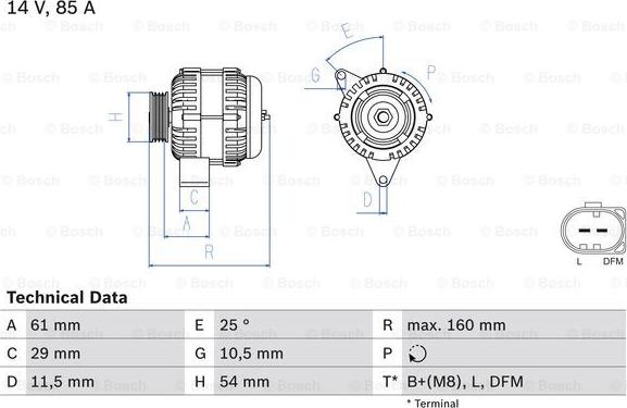 BOSCH 0 986 044 490 - Alternator furqanavto.az