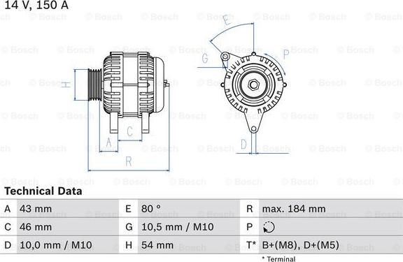 BOSCH 0 986 044 400 - Alternator furqanavto.az