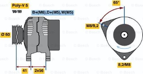 BOSCH 0 986 044 631 - Alternator furqanavto.az