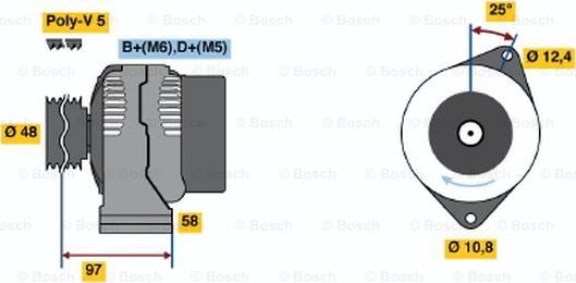 BOSCH 0 986 044 621 - Alternator furqanavto.az