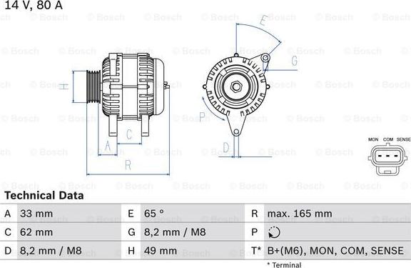 BOSCH 0 986 044 671 - Alternator furqanavto.az