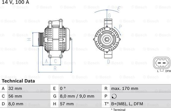 BOSCH 0 986 044 010 - Alternator furqanavto.az