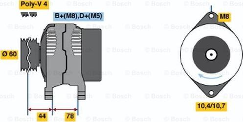 BOSCH 0 986 044 801 - Alternator furqanavto.az