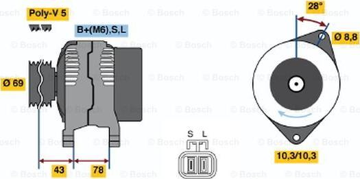 BOSCH 0 986 044 721 - Alternator furqanavto.az