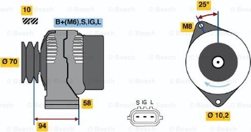 BOSCH 0 986 045 901 - Alternator furqanavto.az