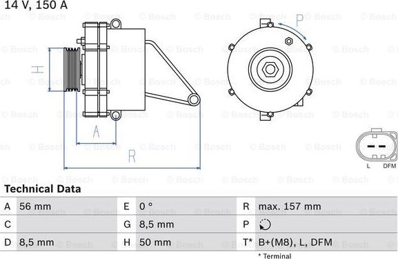 BOSCH 0 986 045 410 - Alternator furqanavto.az