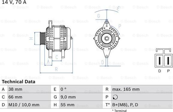 BOSCH 0 986 045 551 - Alternator furqanavto.az