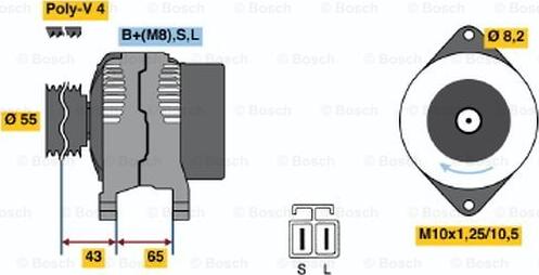 BOSCH 0 986 045 511 - Alternator furqanavto.az