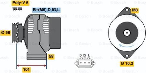 BOSCH 0 986 045 051 - Alternator furqanavto.az