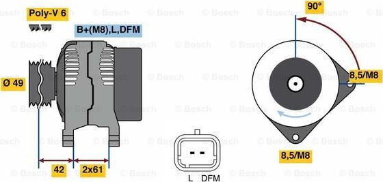 BOSCH 0 986 045 110 - Alternator furqanavto.az