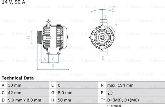 BOSCH 0 986 045 181 - Alternator furqanavto.az