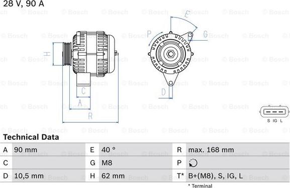 BOSCH 0 986 045 170 - Alternator furqanavto.az