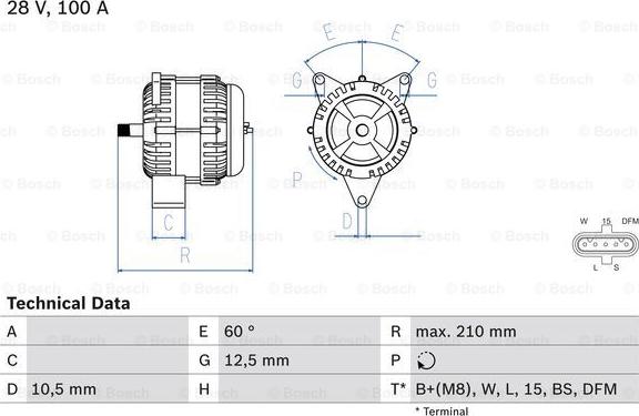 BOSCH 0 986 046 570 - Alternator furqanavto.az