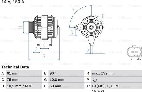 BOSCH 0 986 045 251 - Alternator furqanavto.az