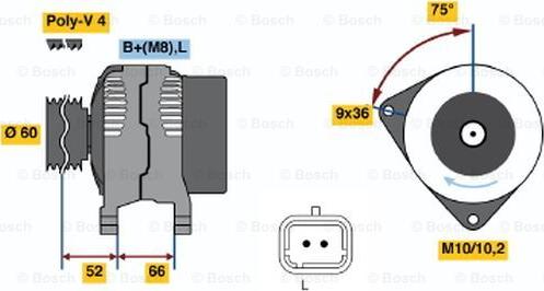 BOSCH 0 986 045 221 - Alternator furqanavto.az