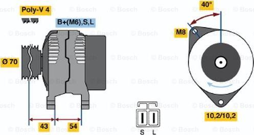 BOSCH 0 986 046 411 - Alternator furqanavto.az