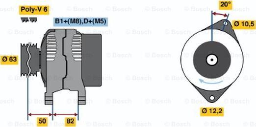 BOSCH 0 986 046 480 - Alternator furqanavto.az